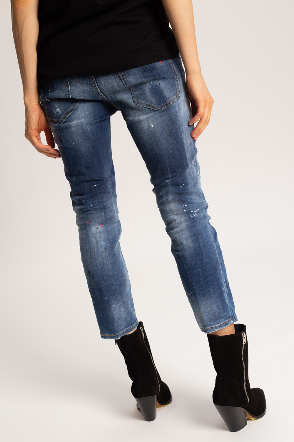 Navy blue 'Cool Girl Cropped' jeans Dsquared2 - Vitkac Canada